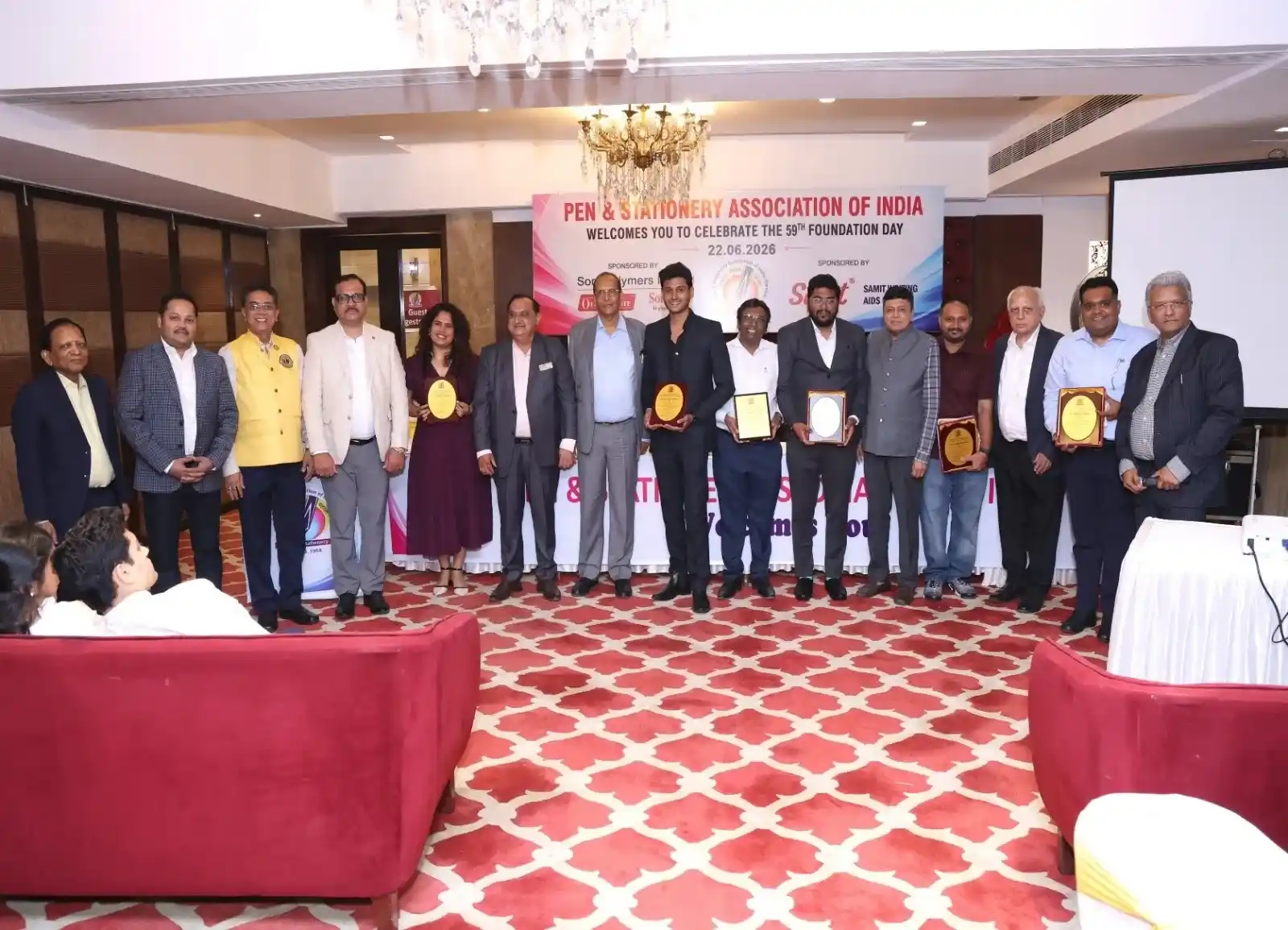 Dignitaries, industry leaders, and Young Entrepreneur Excellence Award 2026 recipients together at the 59th Foundation Day Celebration.
